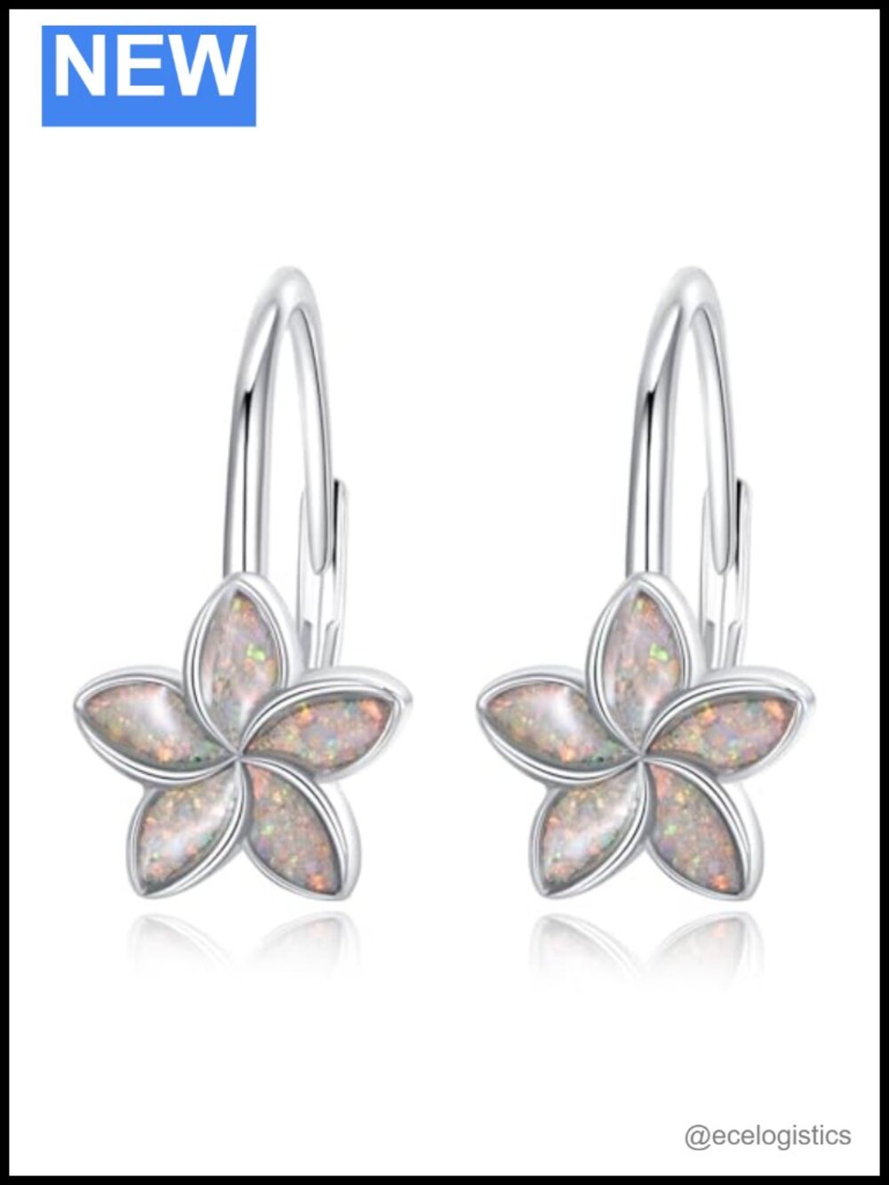 Plumeria 925 Sterling Silver Drop Dangle Earrings for Women